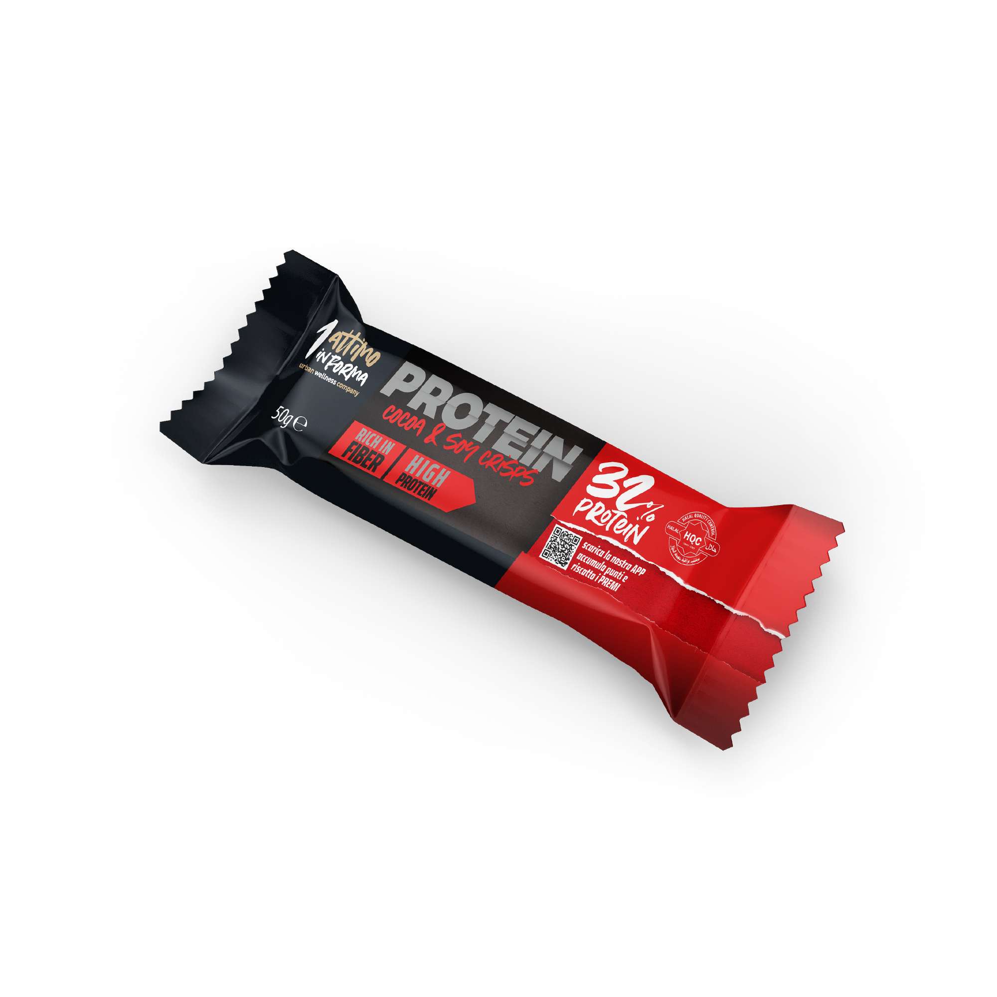 24 Barrette Proteiche 32% con crema di Cacao e Croccante di Soia - immagine 2