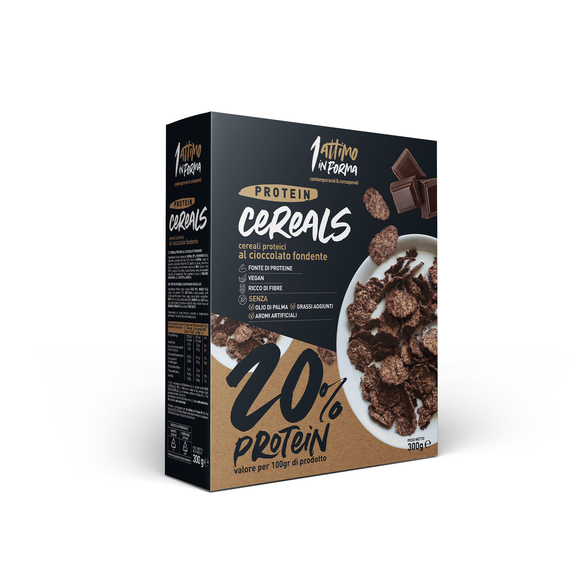 Vegan Protein Cereals with Dark Chocolate - 20% Protein