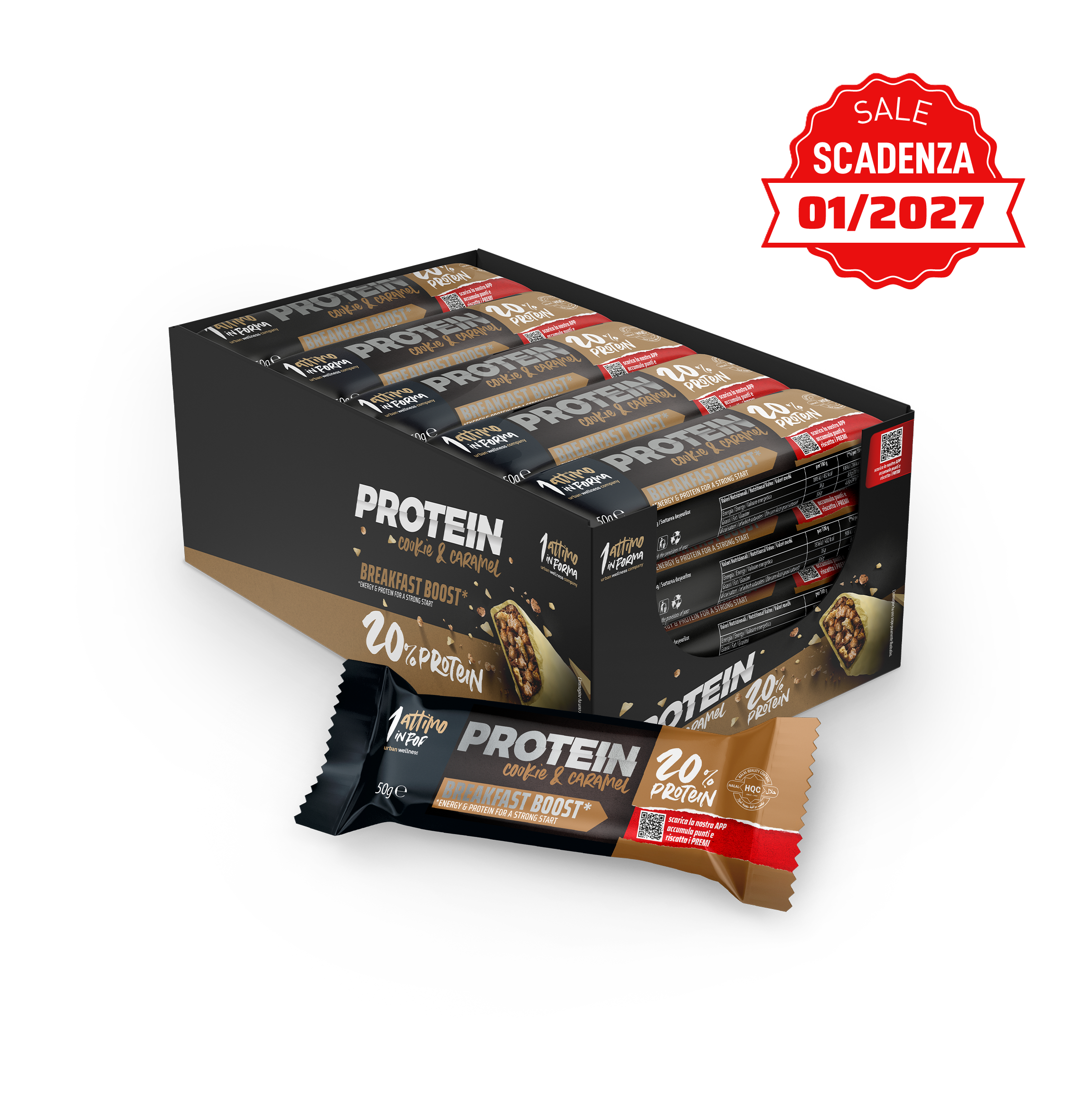 24 Barrette Proteiche 20% Cookie e Crispy