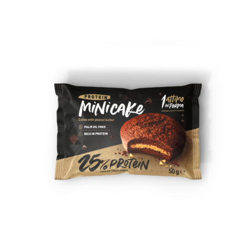 25% Protein Mini Cake; Cocoa and Peanut Butter Flavor