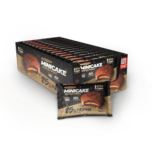 Minicake Proteica al 25%; Gusto Cacao e Burro d'Arachidi