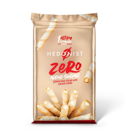 Hedonist Wafer Rolls Vaniglia proteici al 60%  zero zuccheri aggiunti