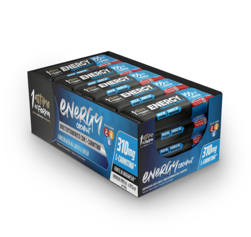 24 Barrette Energy con L-Carnitina; Gusto Cocco e Cioccolato (45 GR)