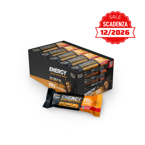 24 Barrette Energetiche Arachidi, Caramello e Cioccolato al Latte con Guaranà