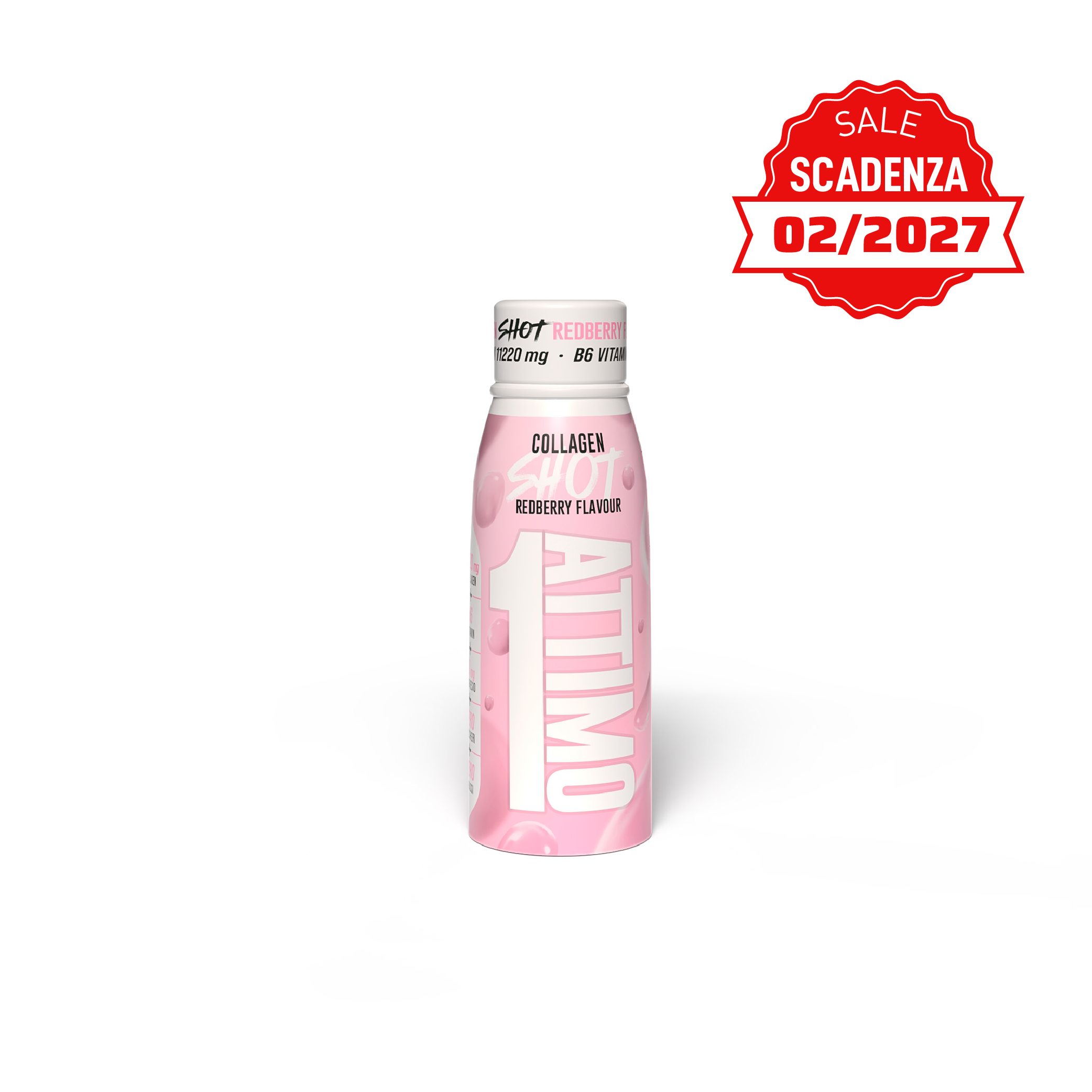 Collagen Shot Red Berry con Vitamina B6, Biotina e Magnesio